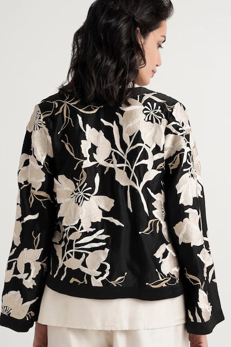 Madder Much Domino Floral Resham Embroidered Jacket 