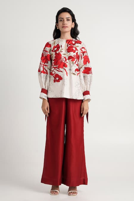 Madder Much Nyla Bloom Top & Wide Leg Pant Set 