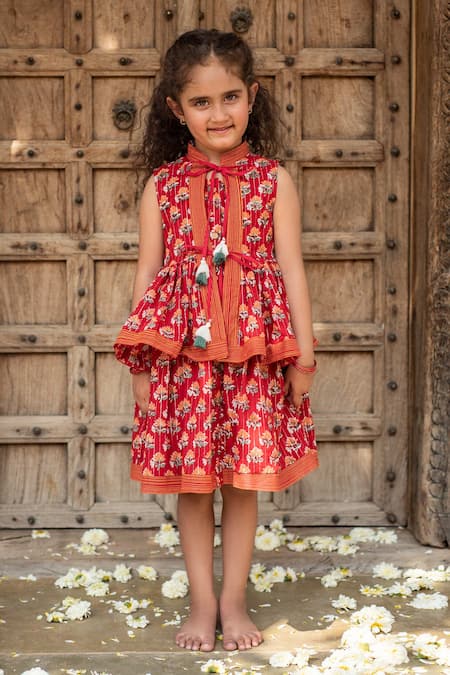 PlumCheeks Cotton Blossom Print Dress 