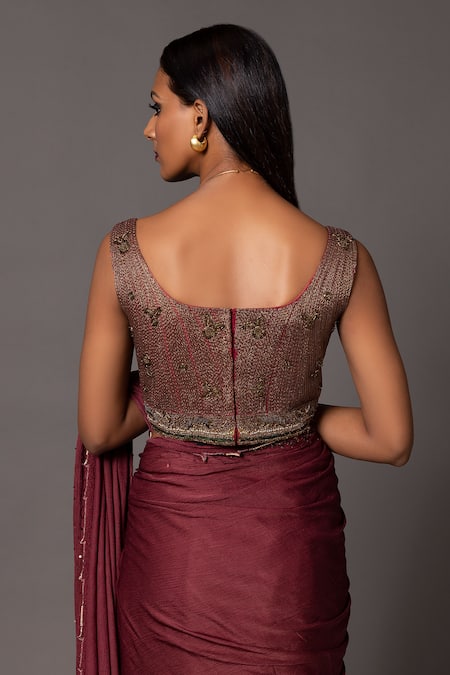 A Humming Way Namib Metallic Embroidered Blouse 