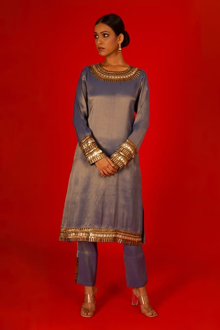 SAKSHAM & NEHARICKA Alaknanda Hand Embroidered Kurta & Pant Set 