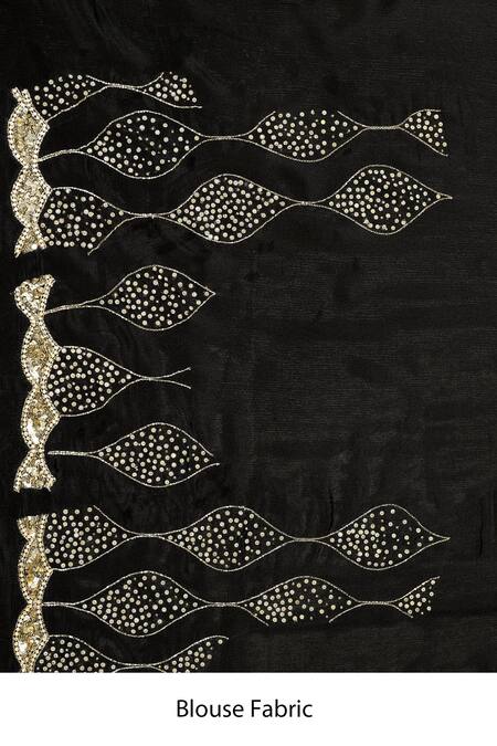 Buy Two Sisters By Gyans Black Chiffon Sequins Wave Embellished Saree With Unstitched Blouse Piece Buy_Two Sisters By Gyans_Black Chiffon Sequins Wave Embellished Saree With Unstitched Blouse Piece