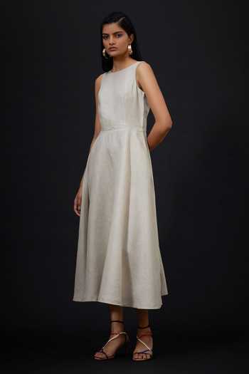 zara grey linen dress Stonewashed linen Women Dress Paola main image 1