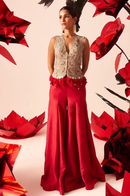 Bhumika Sharma Embroidered Jacket With Kalidaar Sharara 