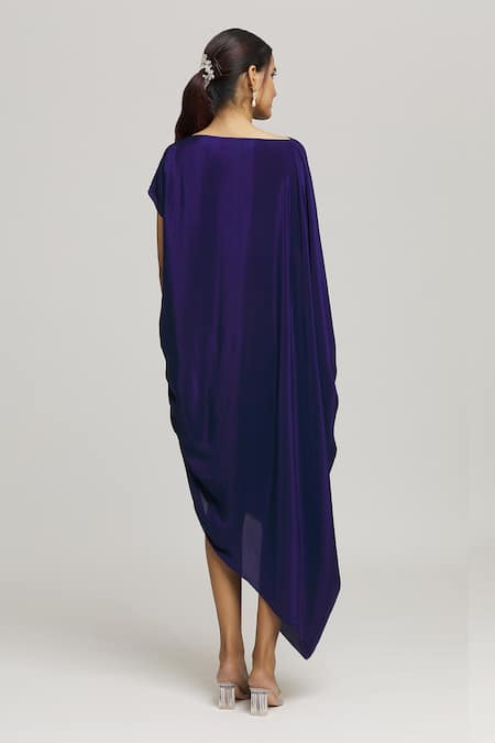 Label Shristi Chetani Muskan Solid Draped Dress 