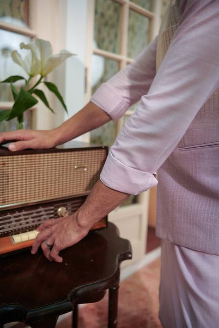 Philocaly Purple Mauve Ombre Cotton Silk Blend Bundi at Aza Fashions Philocaly_Purple Mauve Ombre Cotton Silk Blend Bundi _at_Aza_Fashions