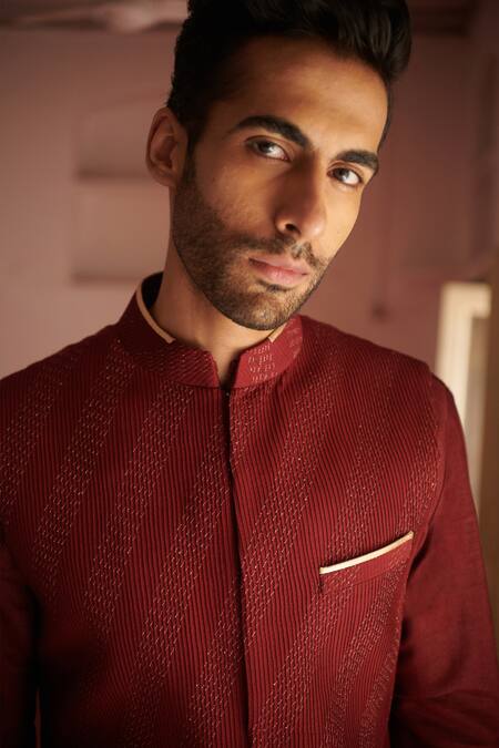 Shop Philocaly Maroon Cotton, Silk Embroidery Thread Bundi Online at Aza Fashions Shop_Philocaly_Maroon Cotton, Silk Embroidery Thread Bundi _Online_at_Aza_Fashions