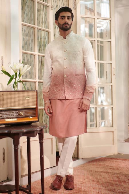 Philocaly Hand Embroidered Bundi & Kurta Set 