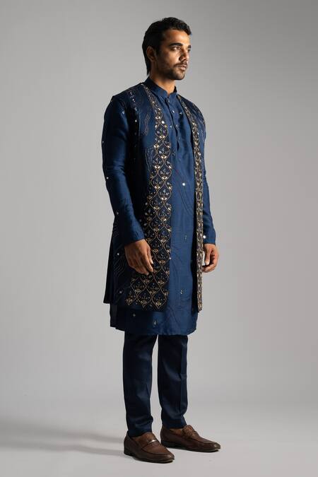 Buy Pista Green & Beige Ethnic Suit Sets for Men by SOJANYA Online |  Ajio.com