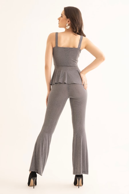 Torqadorn Rhinestone Studded Peplum Top 