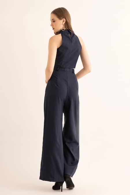 Torqadorn Pinstripe Halter Neck Waistcoat 