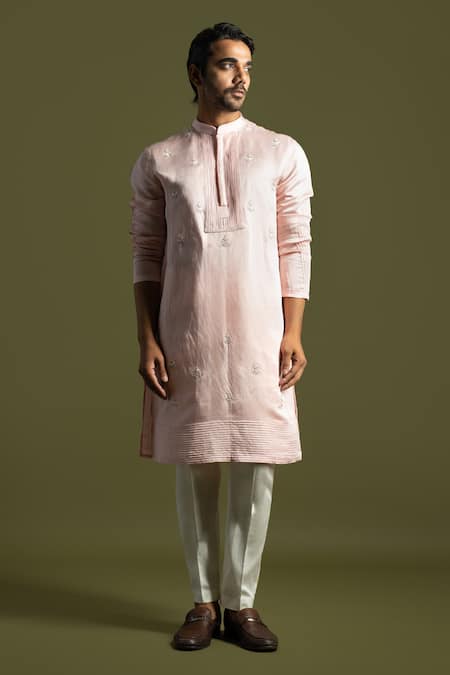 Paarsh Thread Embroidered Kurta With Pant Pyjama 