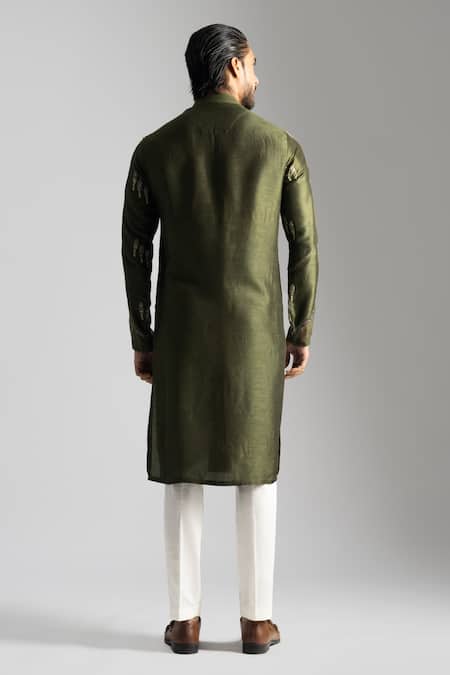 PAARSH Dori Embroidered Floral Kurta With Pant Pyjama 