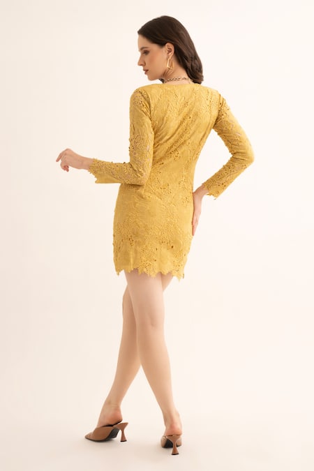 Torqadorn Floral Lace Pattern Dress 