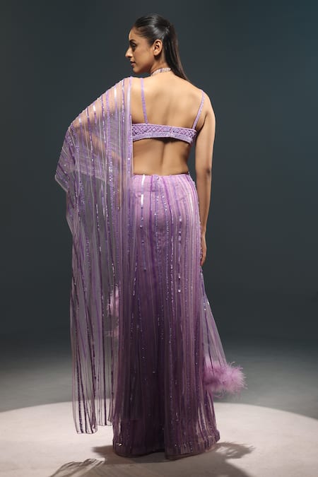 Kavita Arora Hand Embroidered Pre-Draped Saree With Blouse 