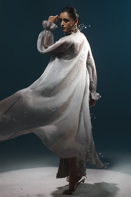 Kavita Arora Embroidered Cape Skirt Set 