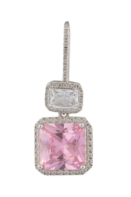 Buy Minaki Pink Stone And Cubic Zirconia Embellished Harmony Earrings Online at Aza Fashions Buy_Minaki_Pink Stone And Cubic Zirconia Embellished Harmony Earrings_Online_at_Aza_Fashions