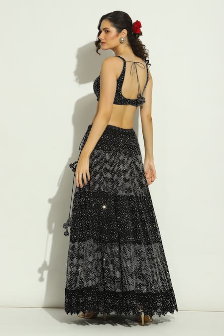 Vandana Sethi Chikankari Work Lehenga Blouse Set 