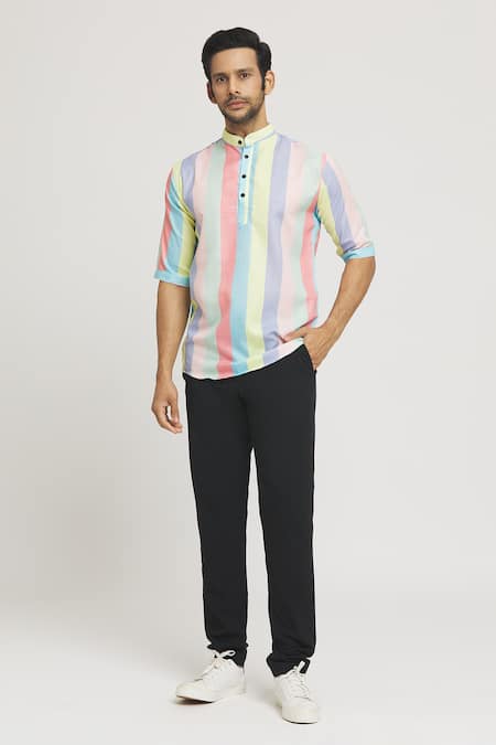 Arihant Rai Sinha Stripe Pattern Shirt 