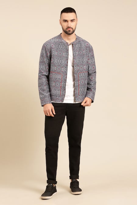 Mayank Modi - Men Mandala Print Bomber Jacket 