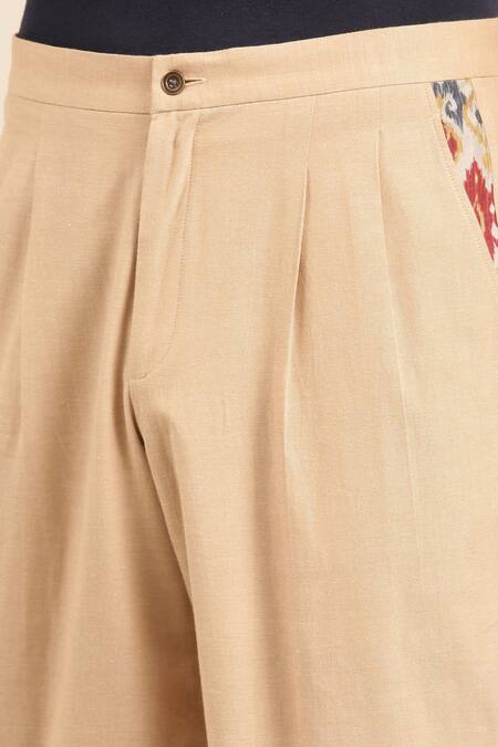 Buy_Mayank Modi - Men_Wine Cotton Embroidery Fitted Jacket With Contrast Pant For Kids