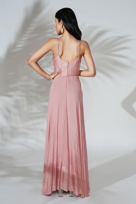 Anu Pellakuru Hand Embroidered Flared Gown 