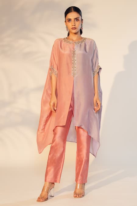 Anu Pellakuru Hand Embroidered Kaftan & Pant Set 