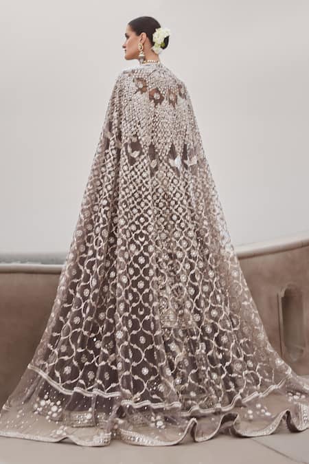 Matsya British Wild Masai Embroidered Lehenga Set 