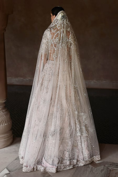 Shop Matsya Pink Raw Silk Hand Royal Masai Holy Trinity Bridal Lehenga Set at Aza Fashions Shop_Matsya_Pink Raw Silk Hand Royal Masai Holy Trinity Bridal Lehenga Set _at_Aza_Fashions