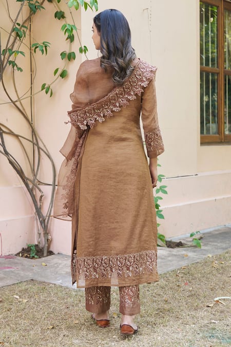 Naaz By Noor Placket Embroidered Kurta Set 