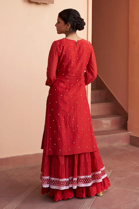 Naaz By Noor Pearl Embellished Kurta Sharara Set 