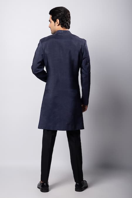 Smriti By Anju Agarwal Ved Hand Embroidered Bandhgala & Trouser Set