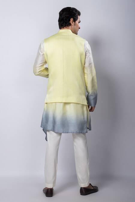 Shop Smriti By Anju Agarwal Multi Color Linen, Satin Sequins, Embroidery Hand Nehru Jacket at Aza Fashions Shop_Smriti By Anju Agarwal_Multi Color Linen, Satin Sequins, Embroidery Hand Nehru Jacket _at_Aza_Fashions