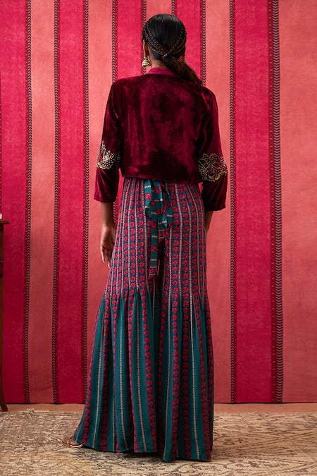 Soup By Sougat Paul Qala Embroidered Jumpsuit With Jacket 