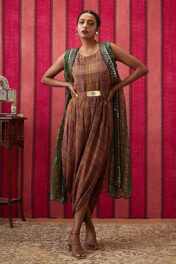 7400081 Multi Colour Draped Dress main image 1
