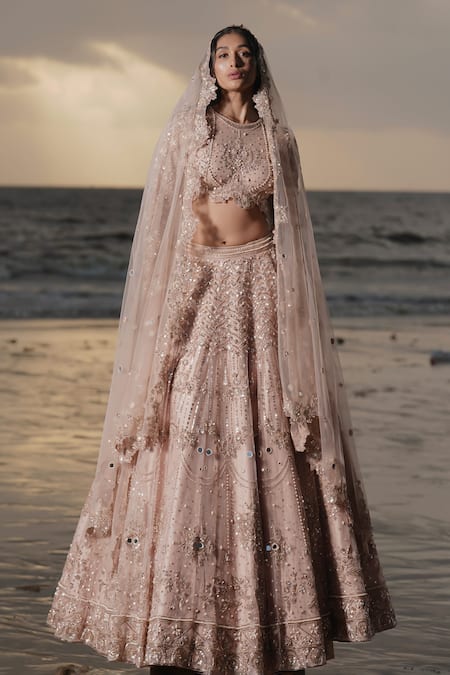 Neha & Tarun Persian Floral Embroidered Bridal Lehenga Set 