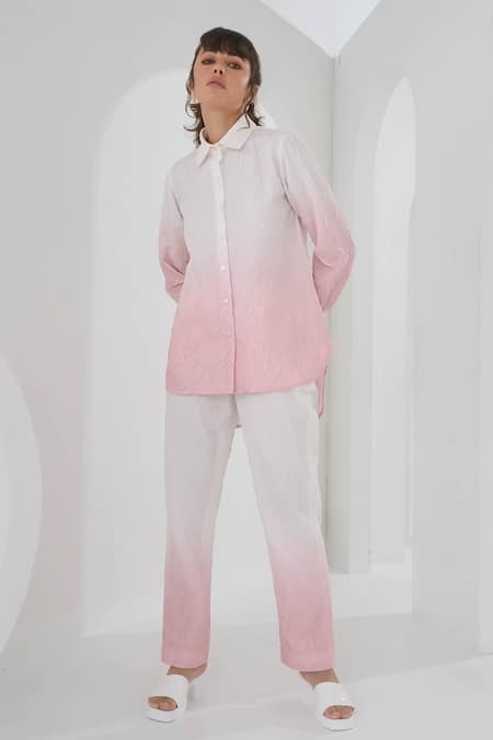 Pleats by Aruni Ombre Shirt & Pant Set 