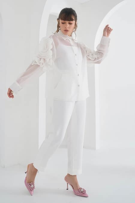 Pleats by Aruni Lynnai Chanderi Pant 