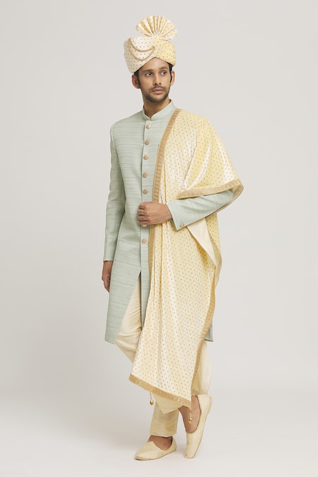 Arihant Rai Sinha Zari Embroidered Dupatta & Safa Set 