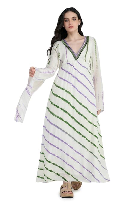 Shruti Sancheti Tie-Dye Pattern Kimono Kaftan 