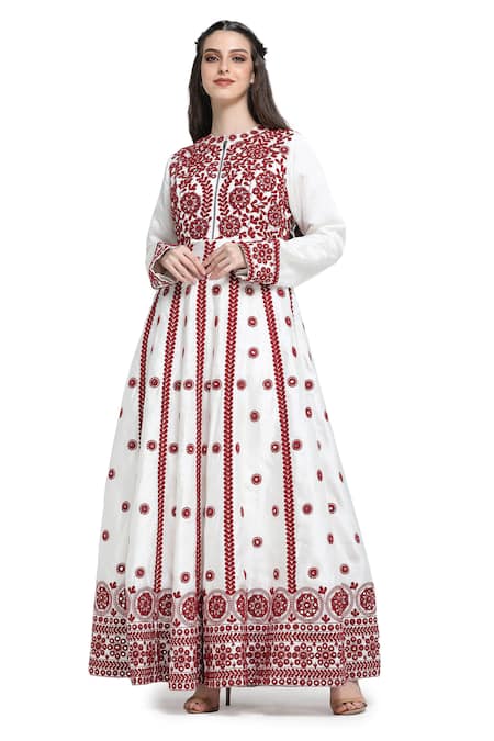 Shruti Sancheti Mandala Fleur Mirror Embroidered Anarkali 