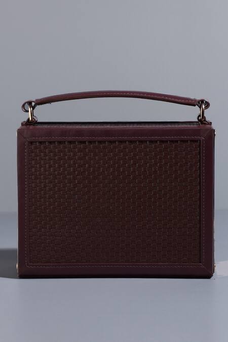 Tann-ED Woven Textured Panel Box Bag 