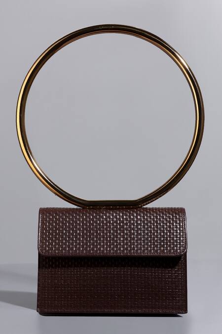 Shop_Tann-ED_Red Textured Joe Halo Bag _Online_at_Aza_Fashions