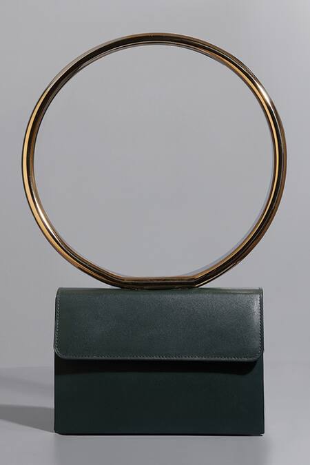 Tann-ed_Green Matte Joe Halo Bag _Online_at_Aza_Fashions