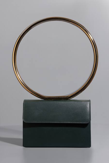Tann-ed_Green Matte Joe Halo Bag _at_Aza_Fashions