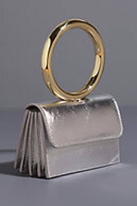 Buy_Tann-ED_Silver Textured Joe Halo Mini Bag 