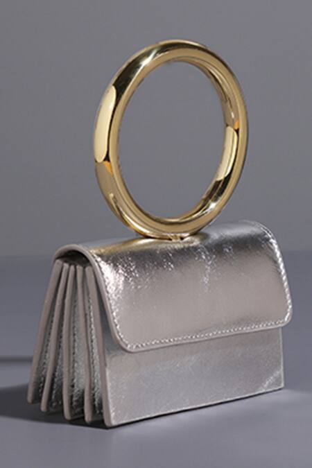 Shop_Tann-ED_Silver Textured Joe Halo Mini Bag 