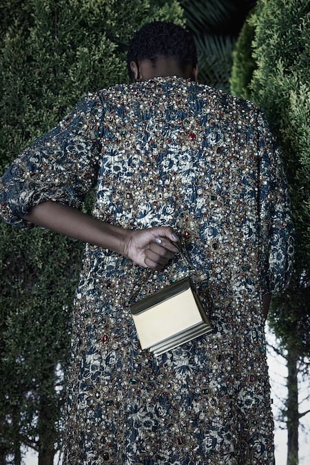 Tann-ED Joe Plain Metallic Clutch 