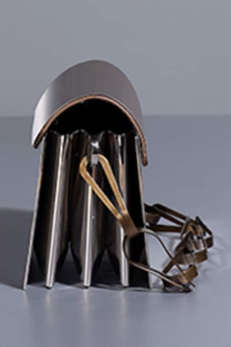 Shop_Tann-ED_Silver Plain Metallic Plate Clutch _Online_at_Aza_Fashions