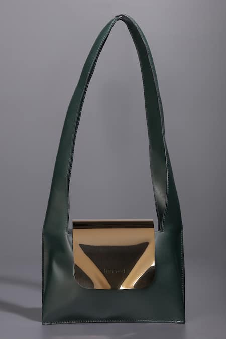 Tann-ED Leather Metal Flap Bag 
